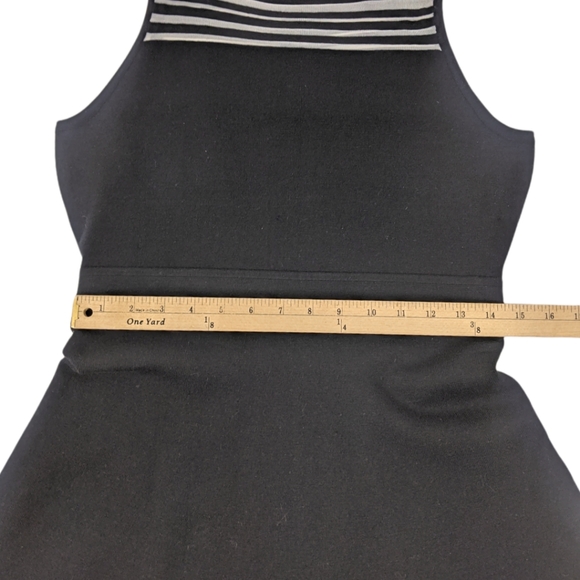 Catherine Malandrino Ponte Knit Fit and Flare Dress M Black Stretch Sleeveless - Picture 9 of 12